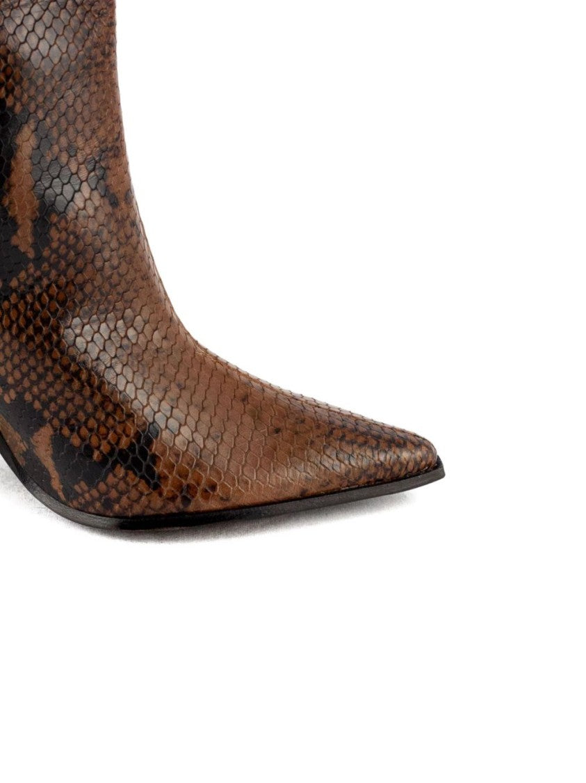Roberto Festa Textured Snakeskin Tall Boots