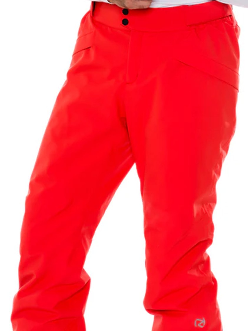 Dkb Red Cortina Seam-Detail Straight-Leg Pants