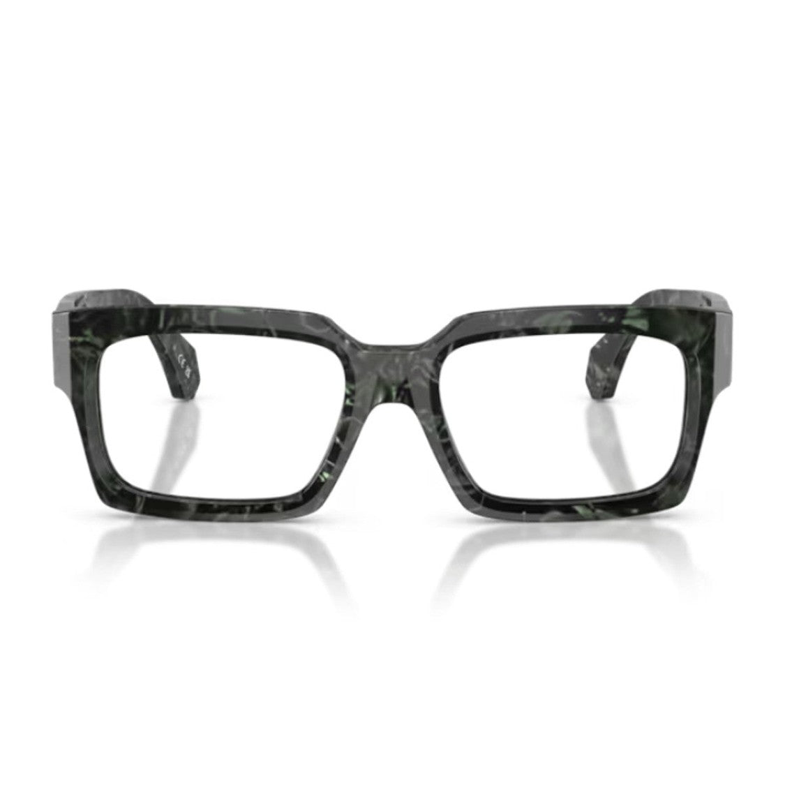 Alain Mikli Green A03548 Acetate Mother-Of-Pearl Rectangular Sunglasses