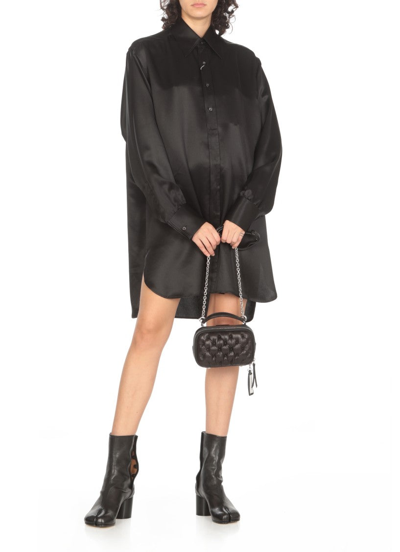 Maison Margiela Quilted Black Leather Shoulder Bag