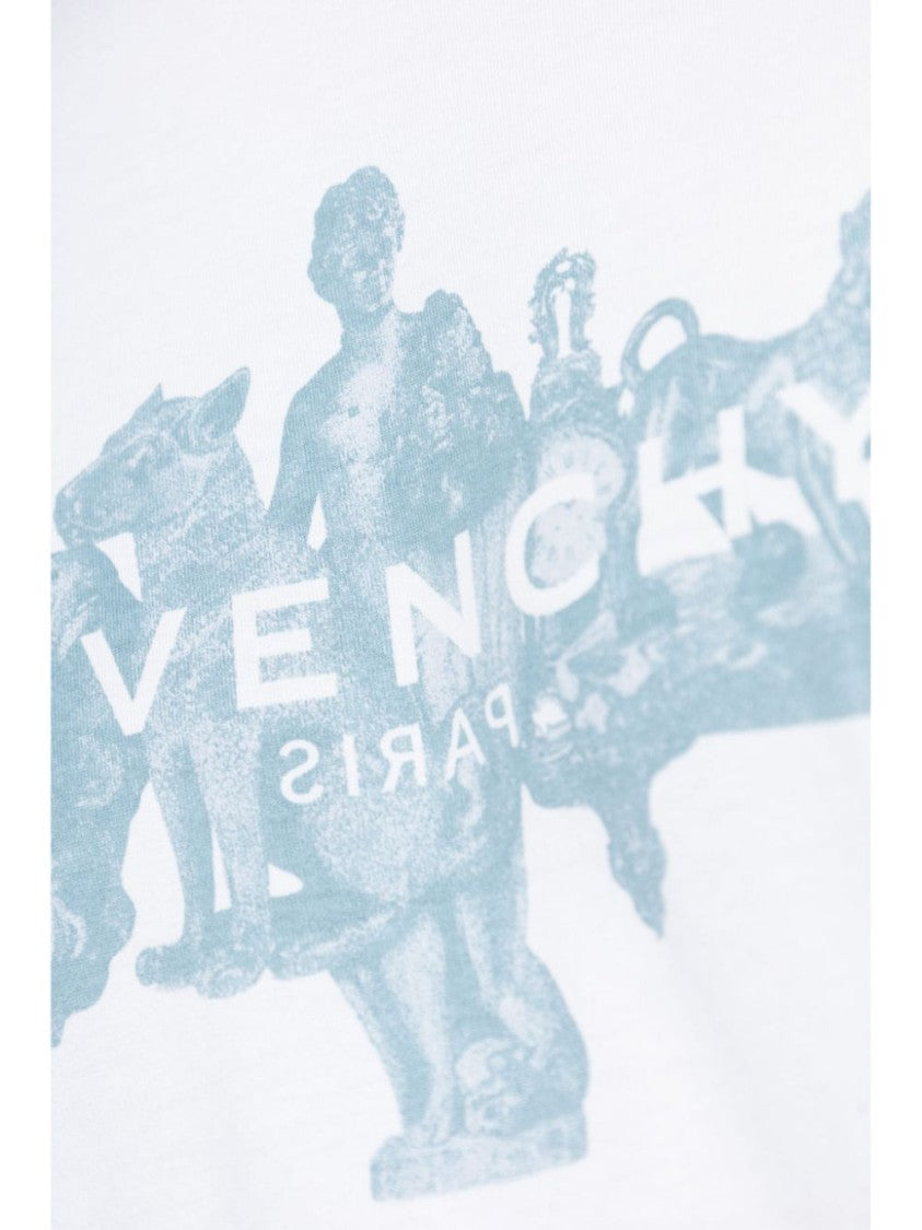 Givenchy White Lightweight Reverse Logo Jersey T-Shirt