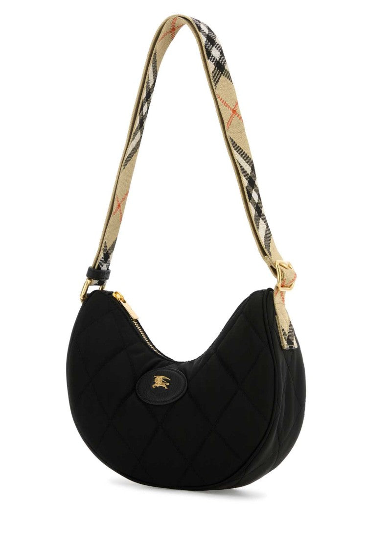 Burberry Black Nylon Horseshoe Crossbody Bag