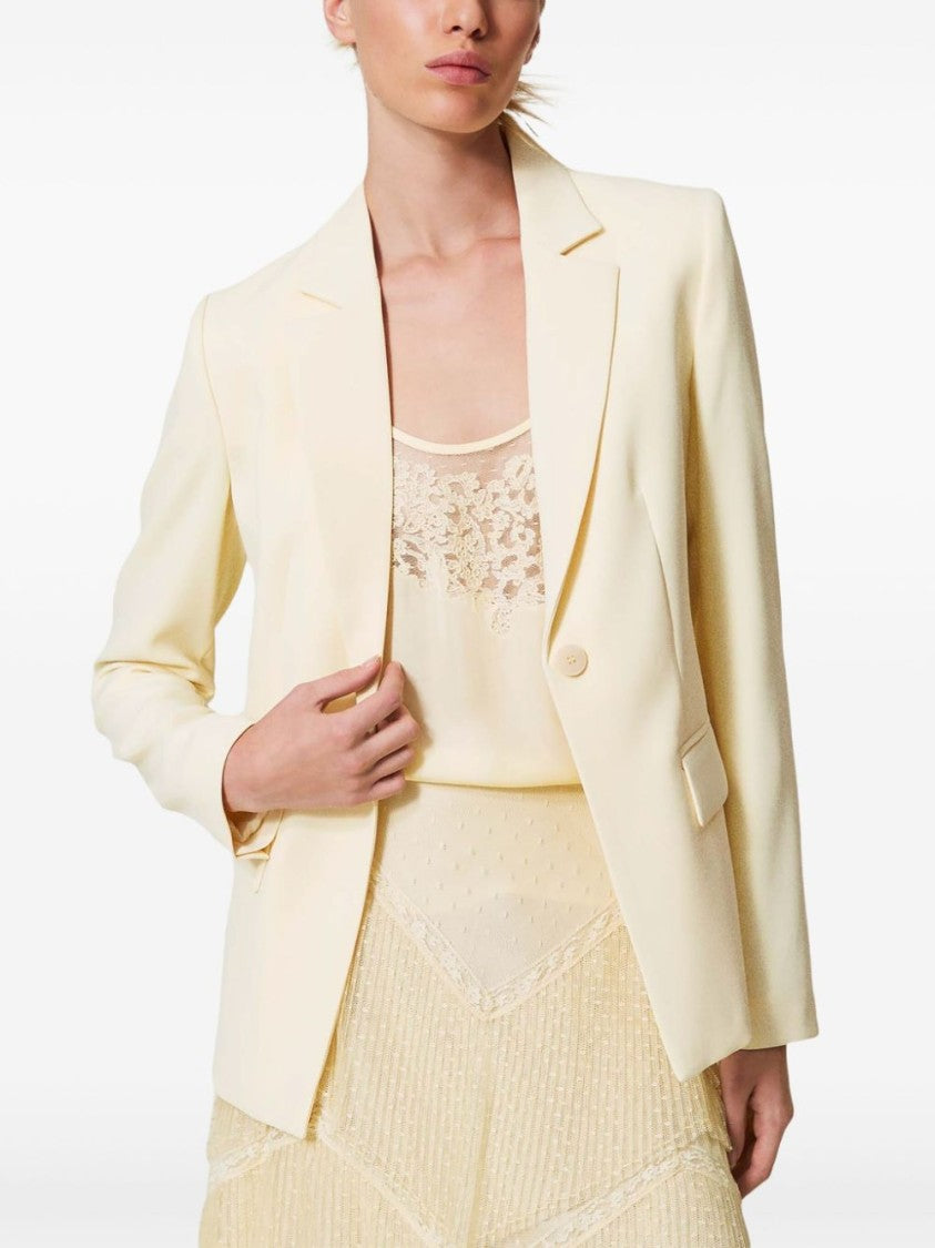 Twin-Set Tailored Blazer With Classic Notch Lapel