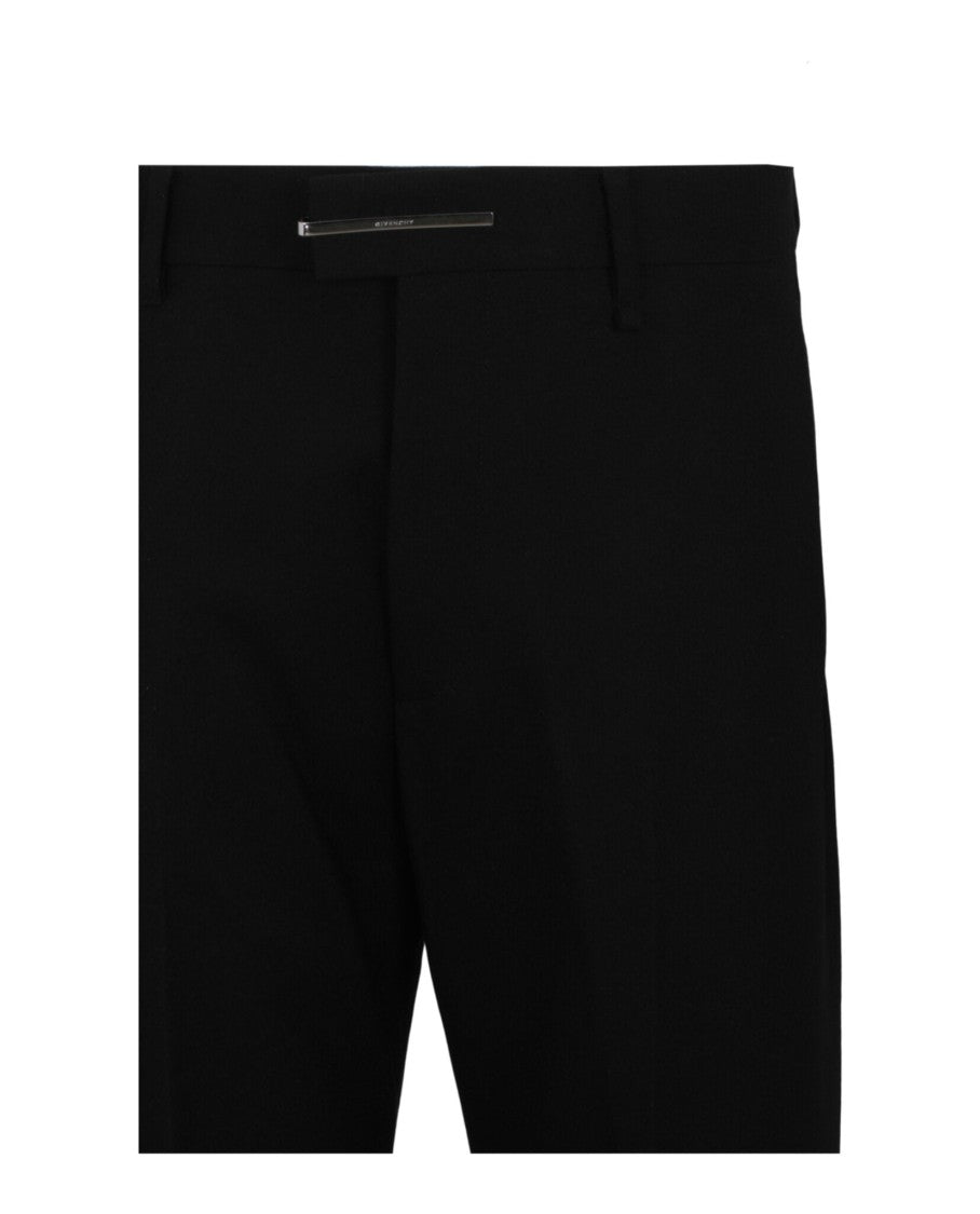 Givenchy Straight Fit Pants With Metal Clip Closure
