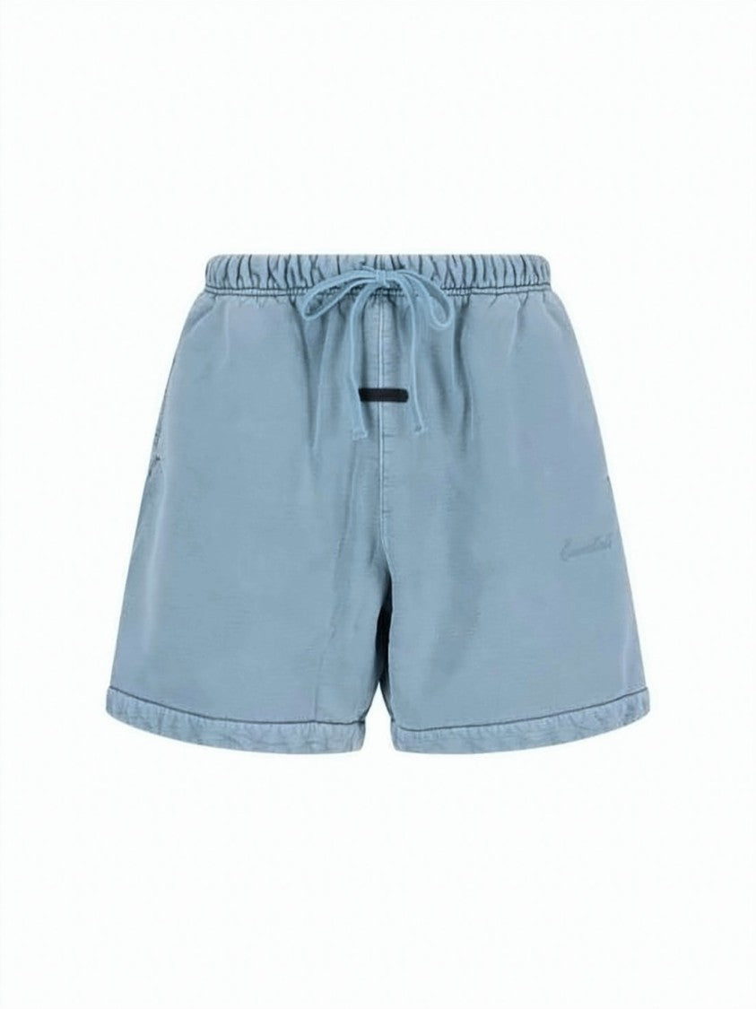 Fear Of God Relaxed Fit Blue Cotton Shorts