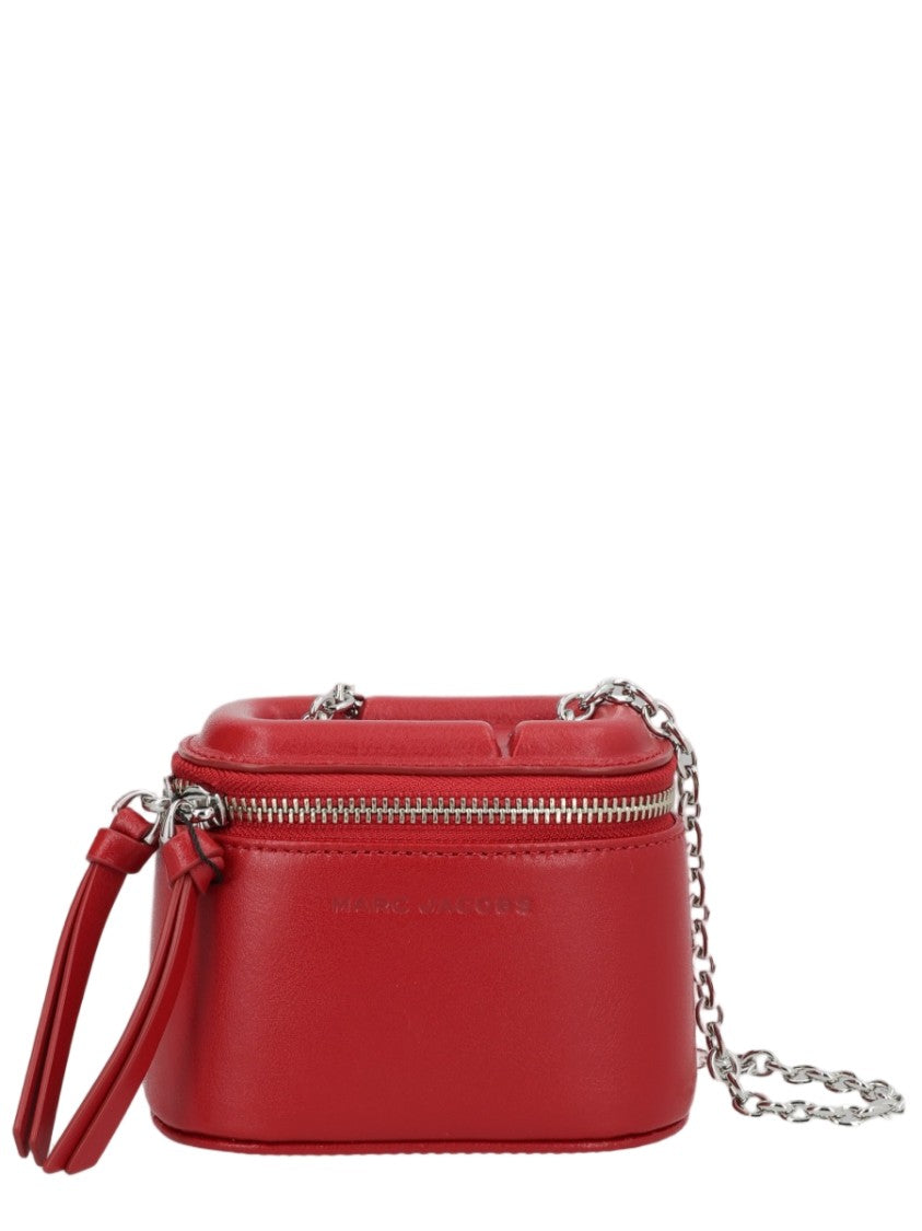Marc Jacobs Red Silver Accent Compact Rectangular Handbag