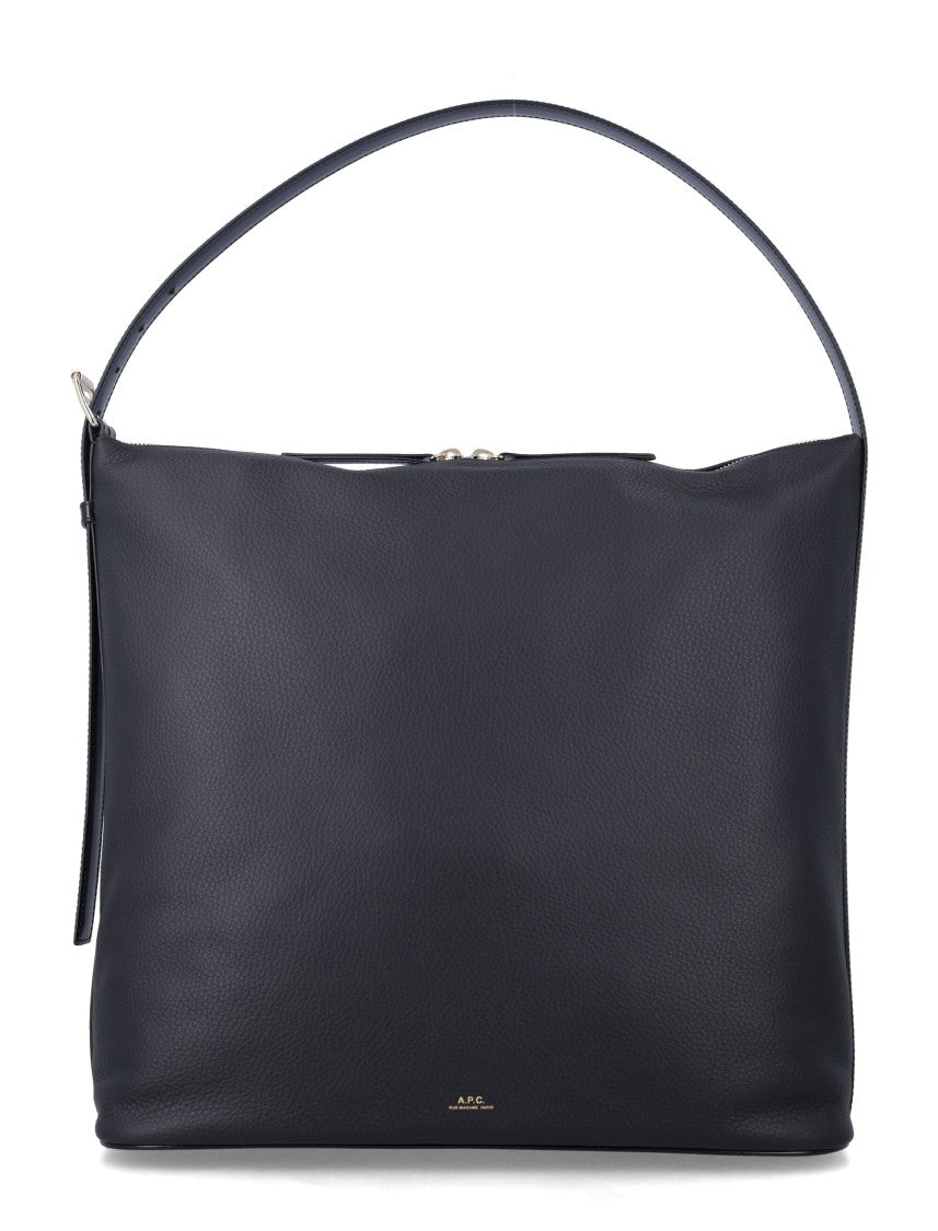 A.P.C. Smooth Leather Maxi Shoulder Bag With Adjustable Strap