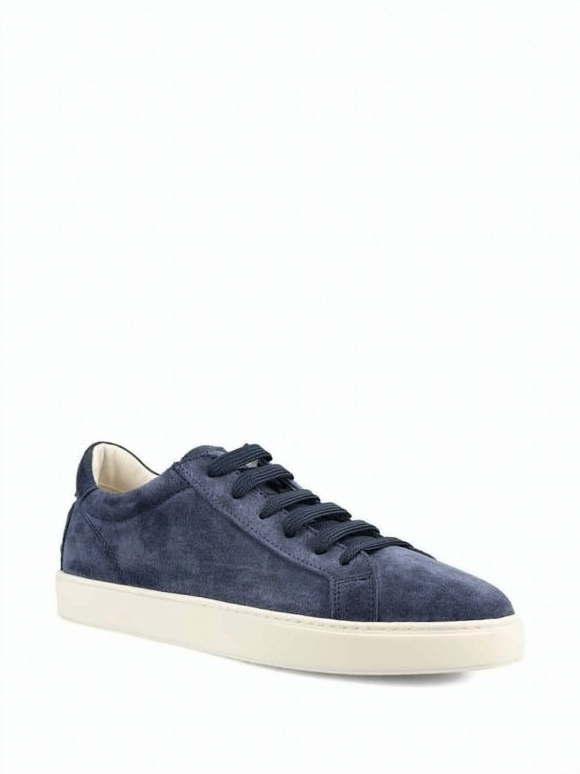 Tod's Low-Top Suede Sneakers With Leather Lining And Textured Sole