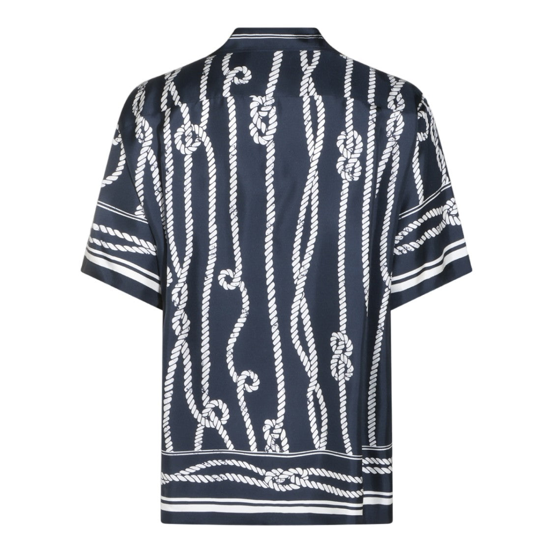 Dolce & Gabbana Nautical Rope Print Short-Sleeve Casual Shirt