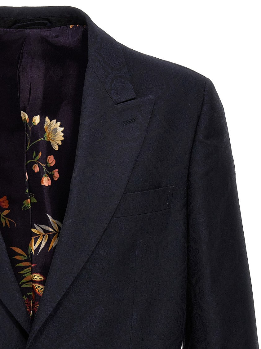Etro Single-Breasted Jacquard Blazer