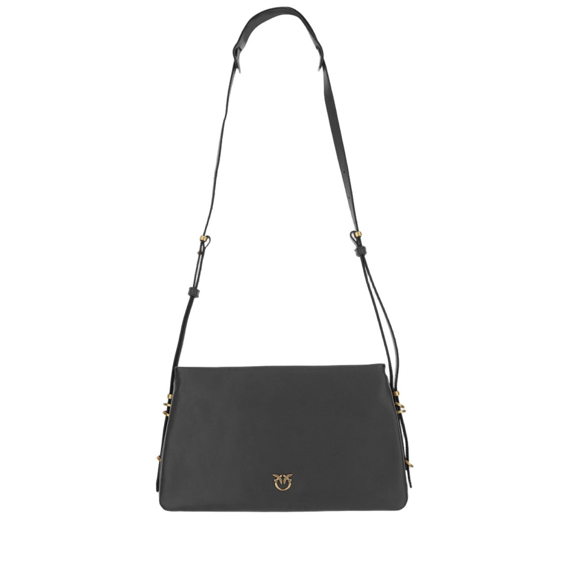 Pinko Rectangular Calfskin Bag With Love Birds Emblem