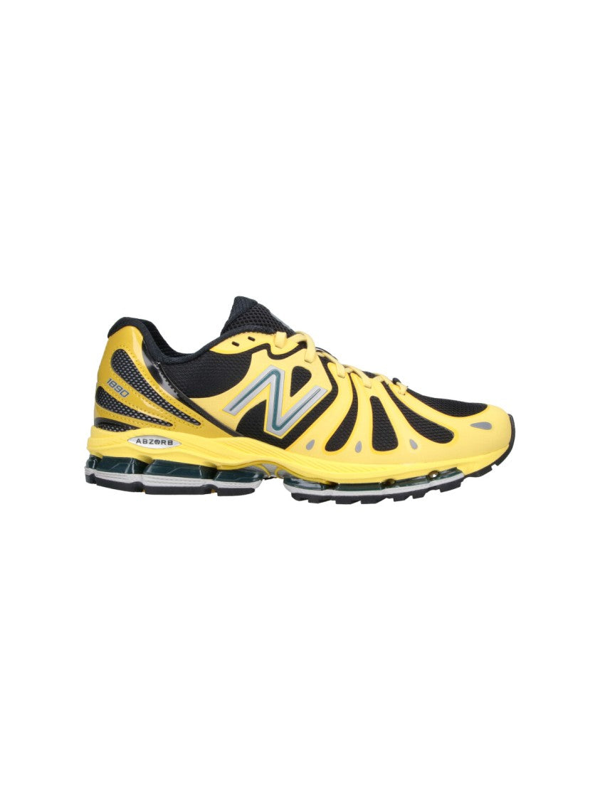 New Balance Yellow 1890 Fabric Mesh Cushion Sneakers