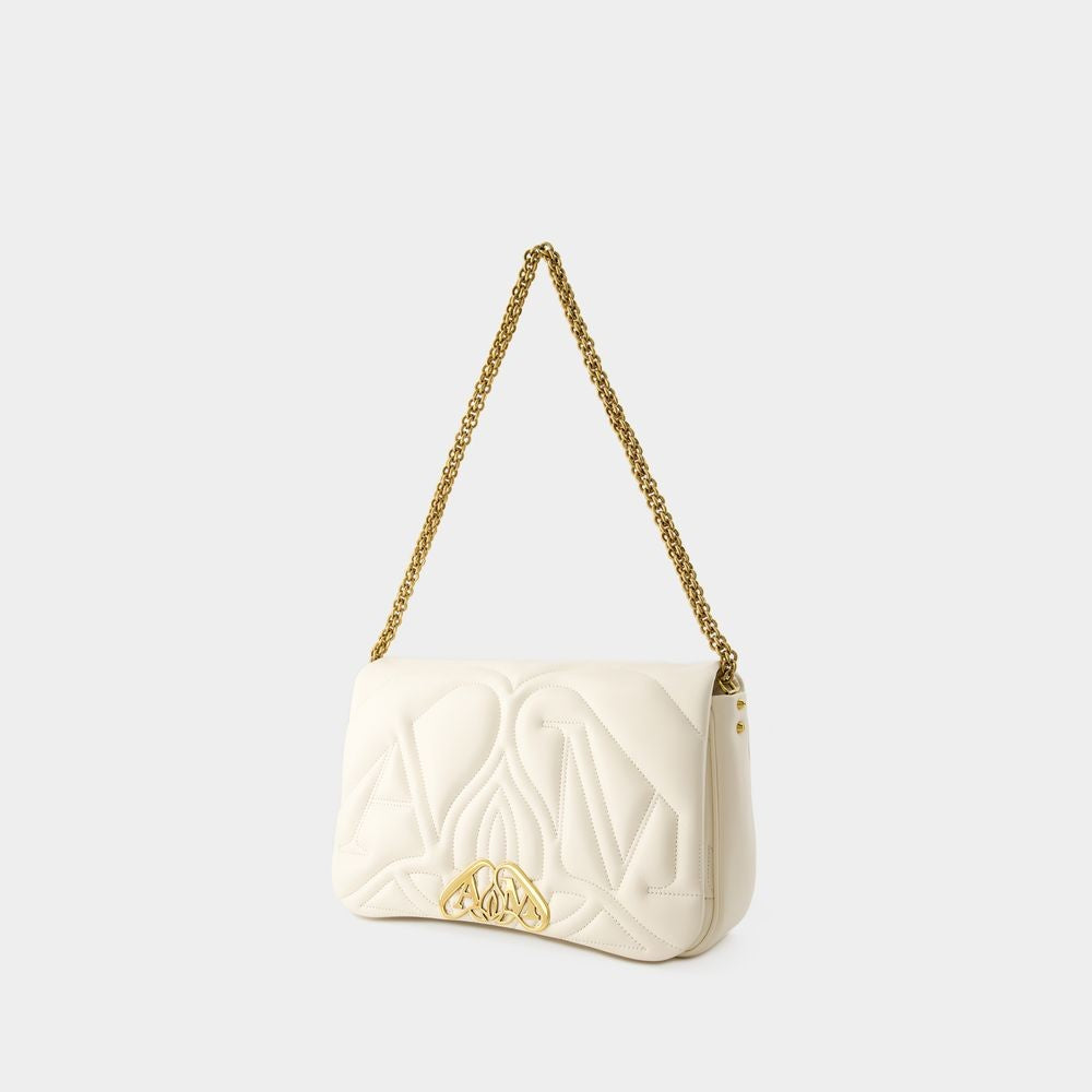 Alexander Mcqueen The Seal Crossbody Bag - Leather - Ivory