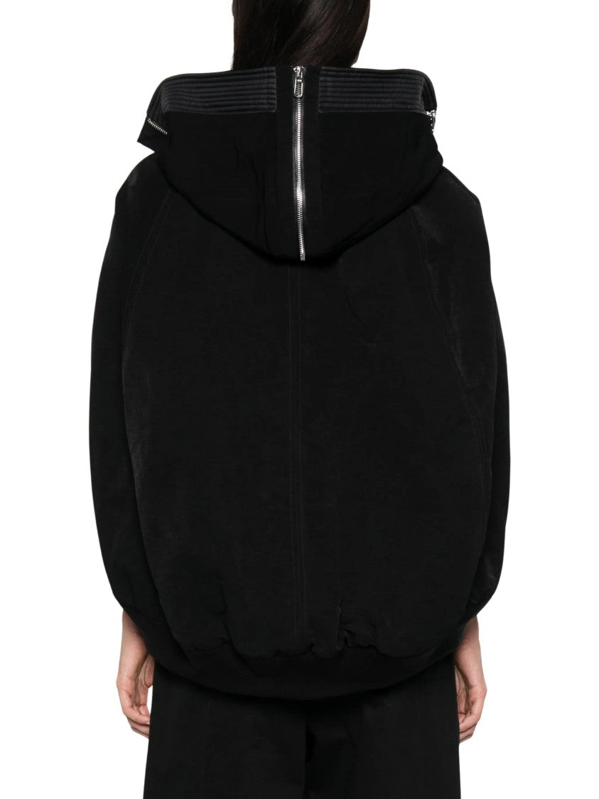Duno Short Black Padded Cape-Style Jacket