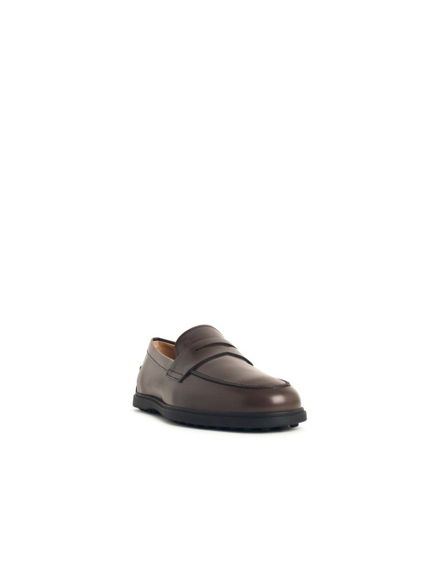 Tod's Brown Leather Loafers