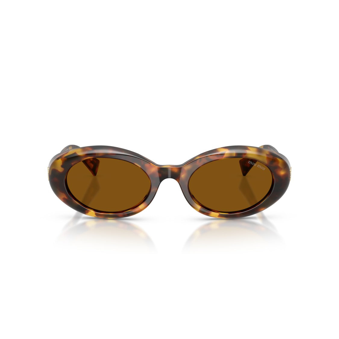 Miu Miu 0Mu B09s Tortoiseshell Acetate Oval Sunglasses