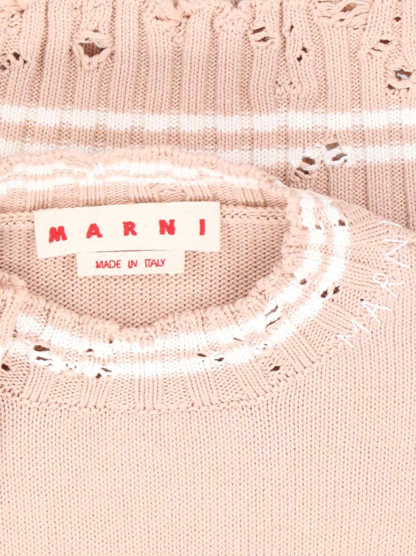 Marni Crop Crewneck Sweater – Pink