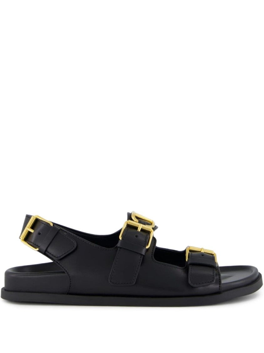 Valentino Garavani Flat Sandals With Vlogo Buckles