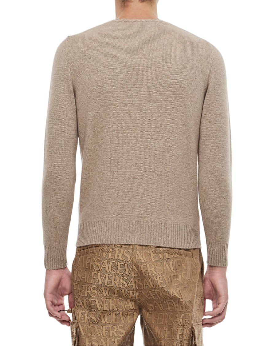 Drumohr Cashmere Knit Sweater With Ribbed Finishing