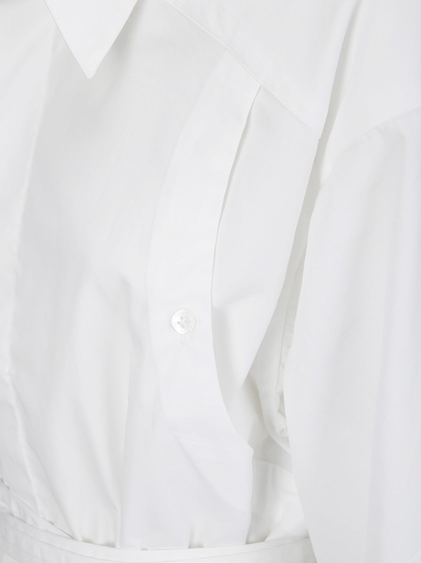 Setchu Cotton Shirt With Belt And Cutouts