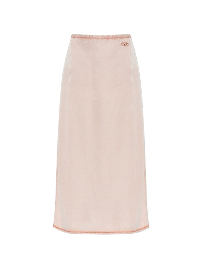 Diesel Silk And Nylon Blend Midi Skirt
