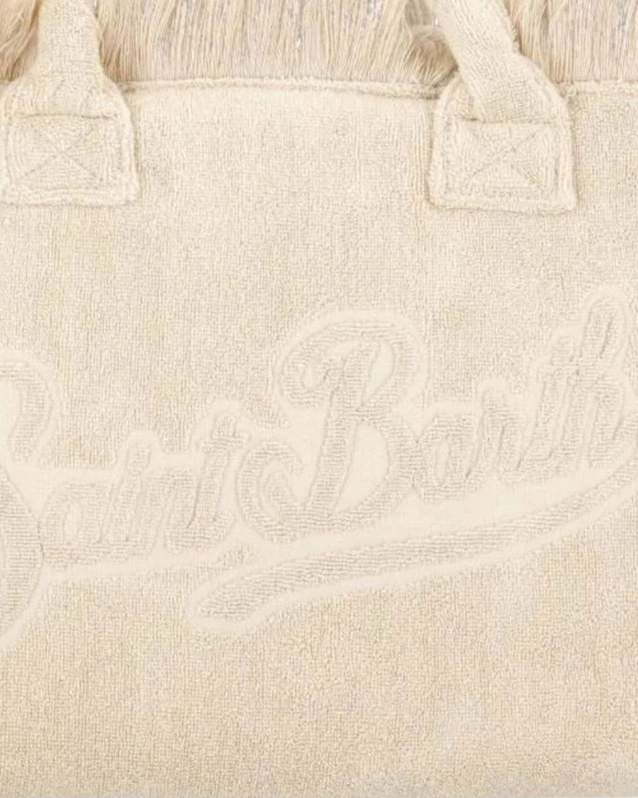 Mc2 Saint Barth Unstructured Beige Terry Cloth Colette Bag