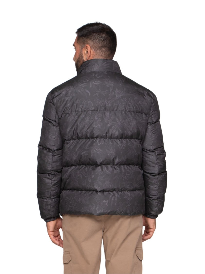 Etro Padded Jacket With Subtle Tonal Pattern And High Collar