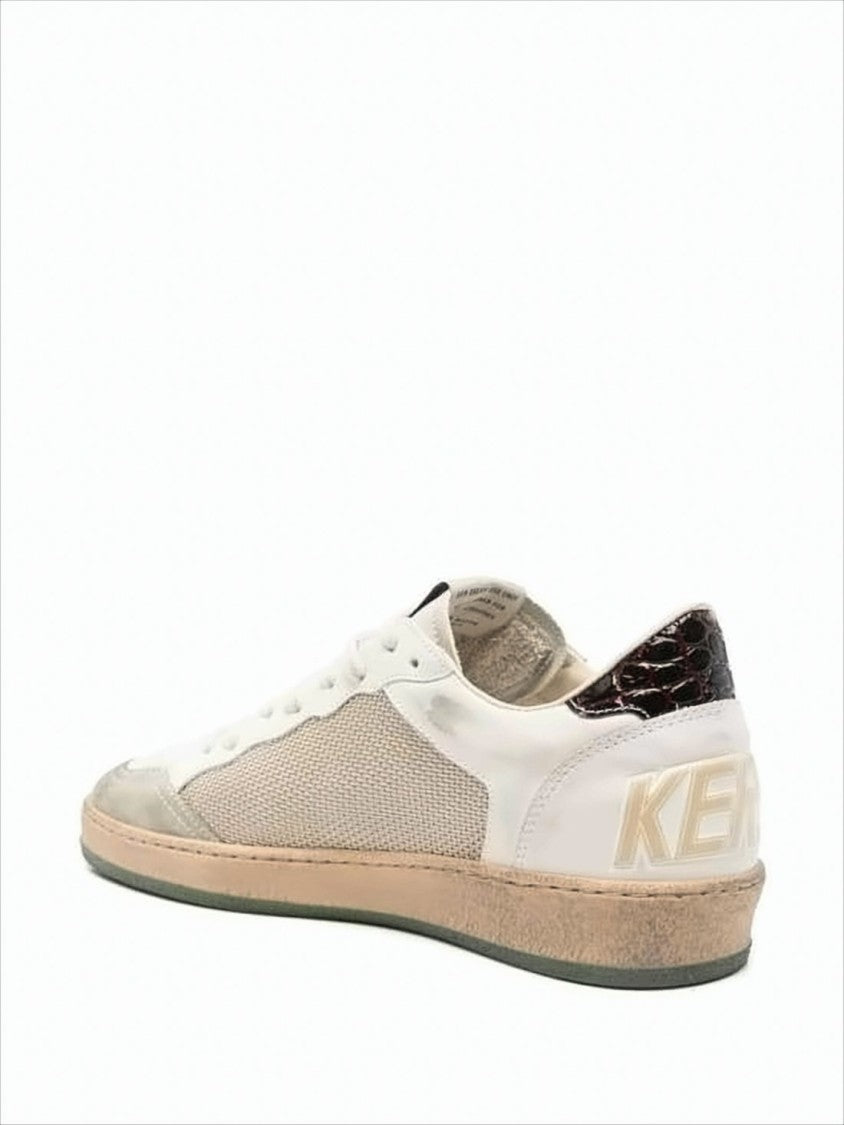 Golden Goose Low-Top Sneakers With Beige Suede Overlays
