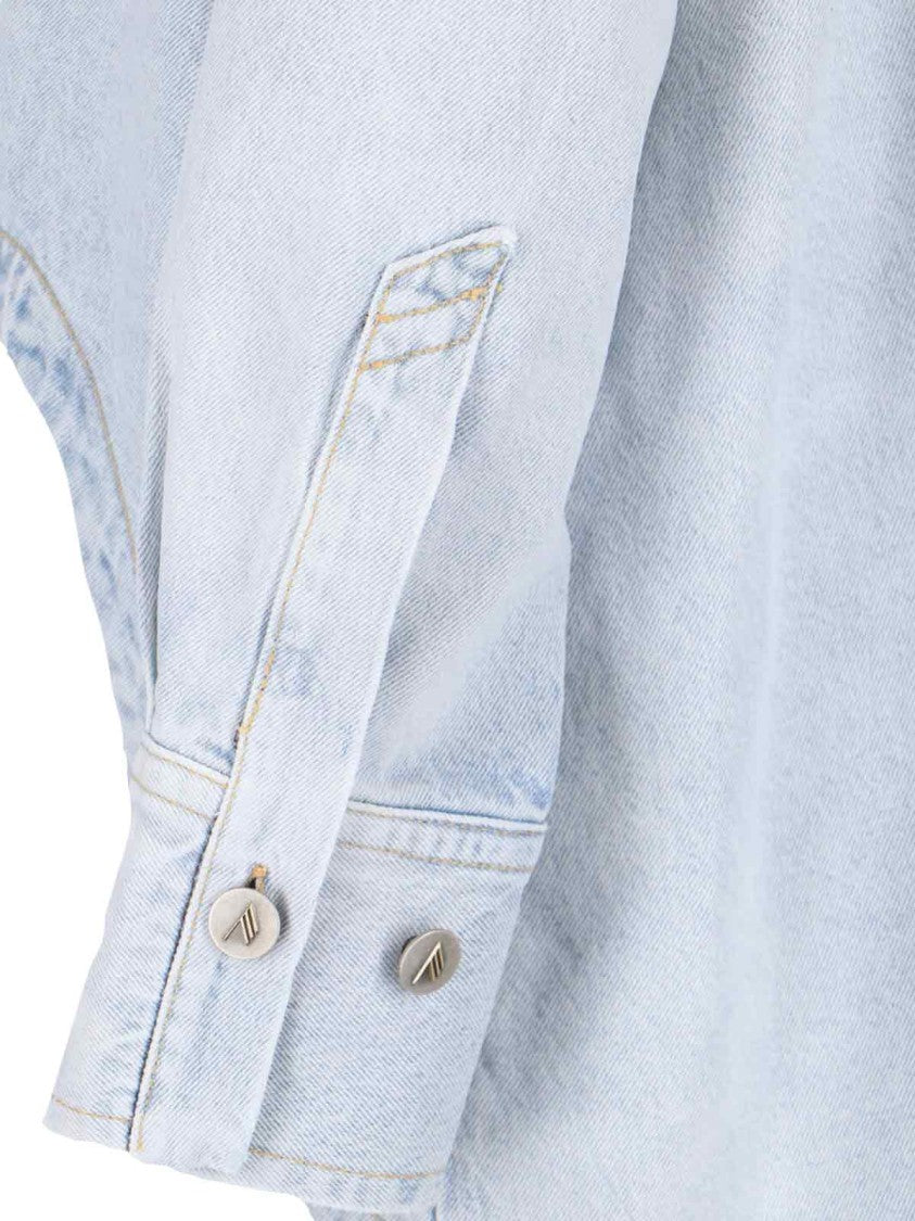 The Attico "Diana" Shirt Jacket - Blue