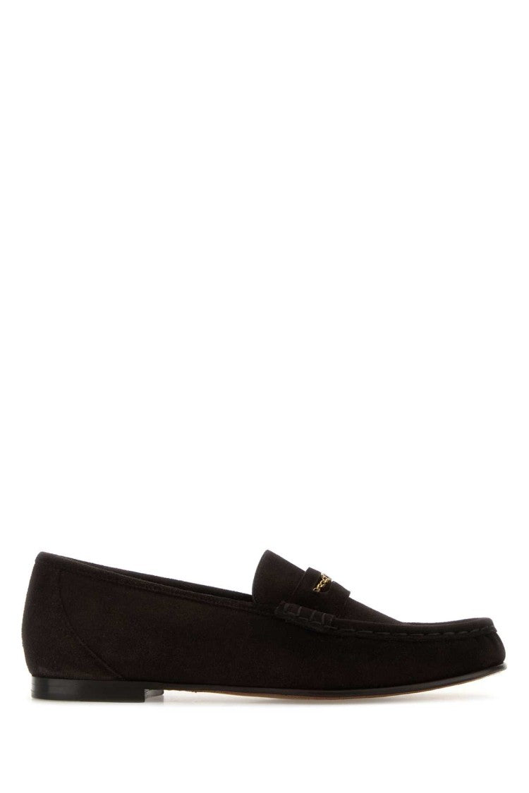 Chloé Dark Brown Suede Loafers