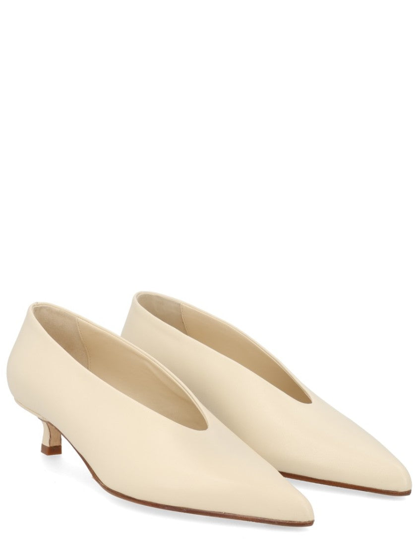 Aeydē Pointed-Toe Décolleté Shoes In Smooth Nappa Leather