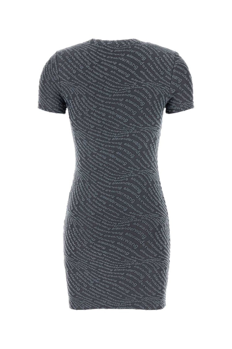 T By Alexander Wang Dark Grey Stretch Polyester Mini Dress