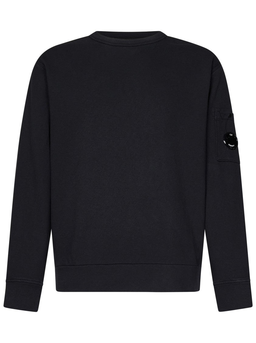 C.P. Company Midnight Blue Crewneck Sweatshirt With Lens Detail