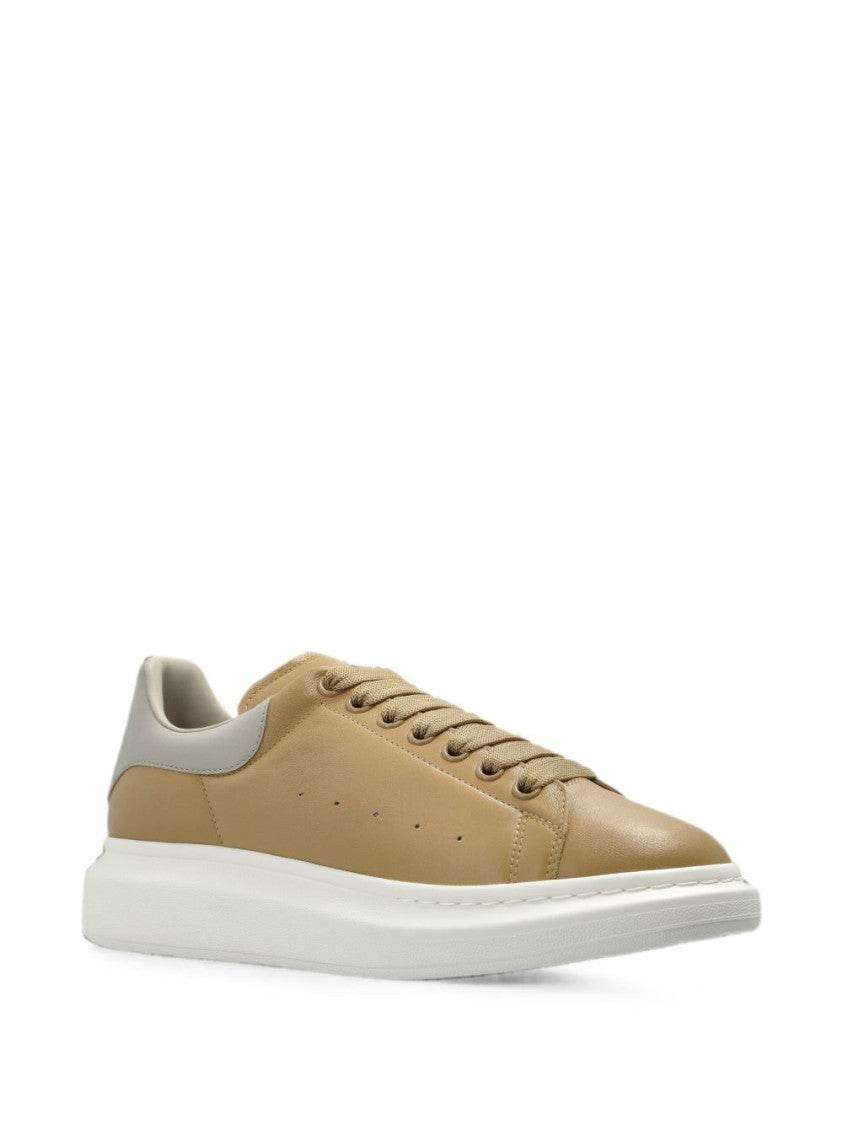 Alexander Mcqueen Calfskin Contrasting Heel Sneakers