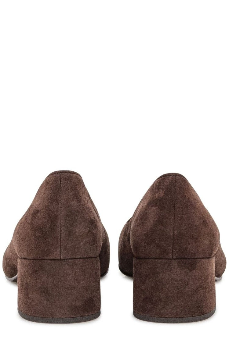 Tory Burch Brown Suede/Coconut 55Mm Heel Pumps