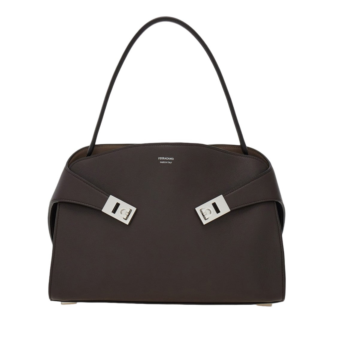 Salvatore Ferragamo Dark Brown Hug Leather Bag