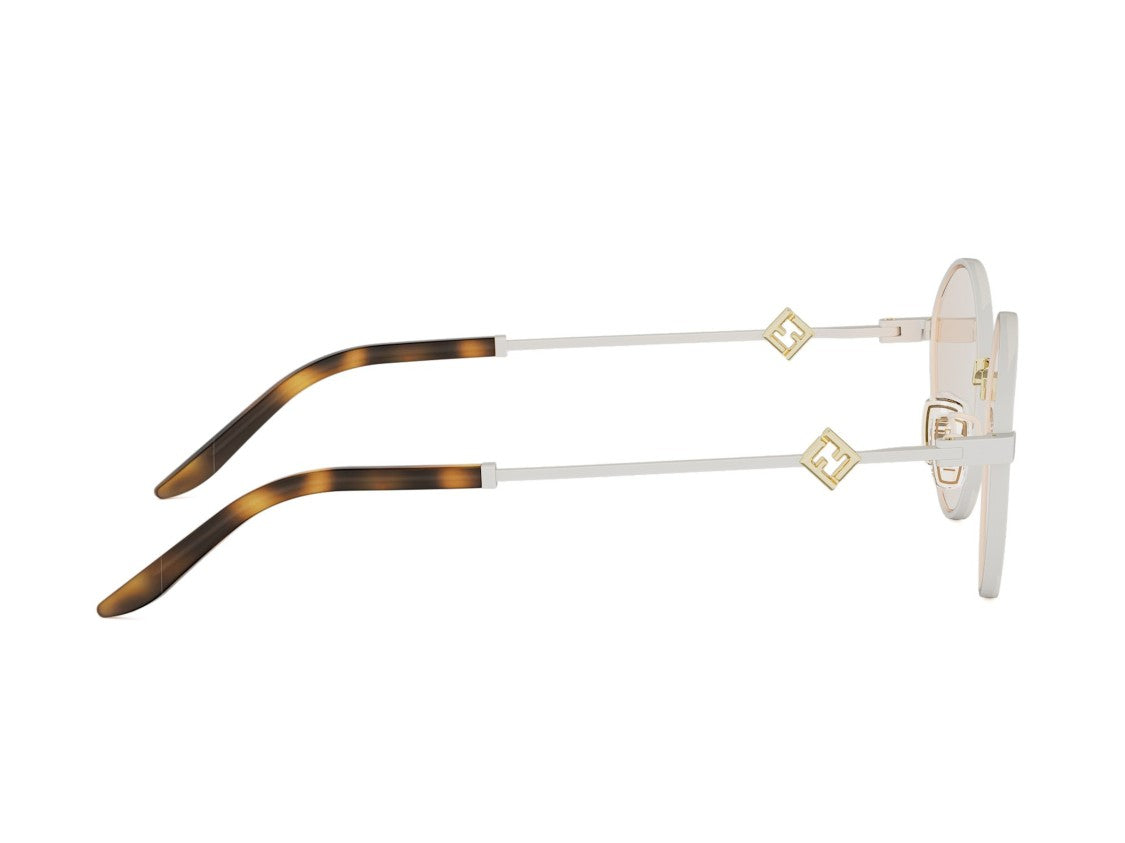Fendi Gold Fe40217u Round Tortoiseshell Sunglasses