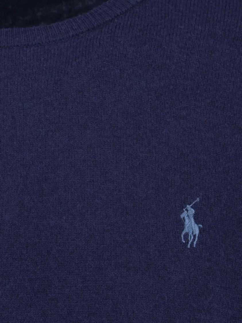 Polo Ralph Lauren Classic Crew Neck Sweater With Ribbed Hem And Embroidered Logo