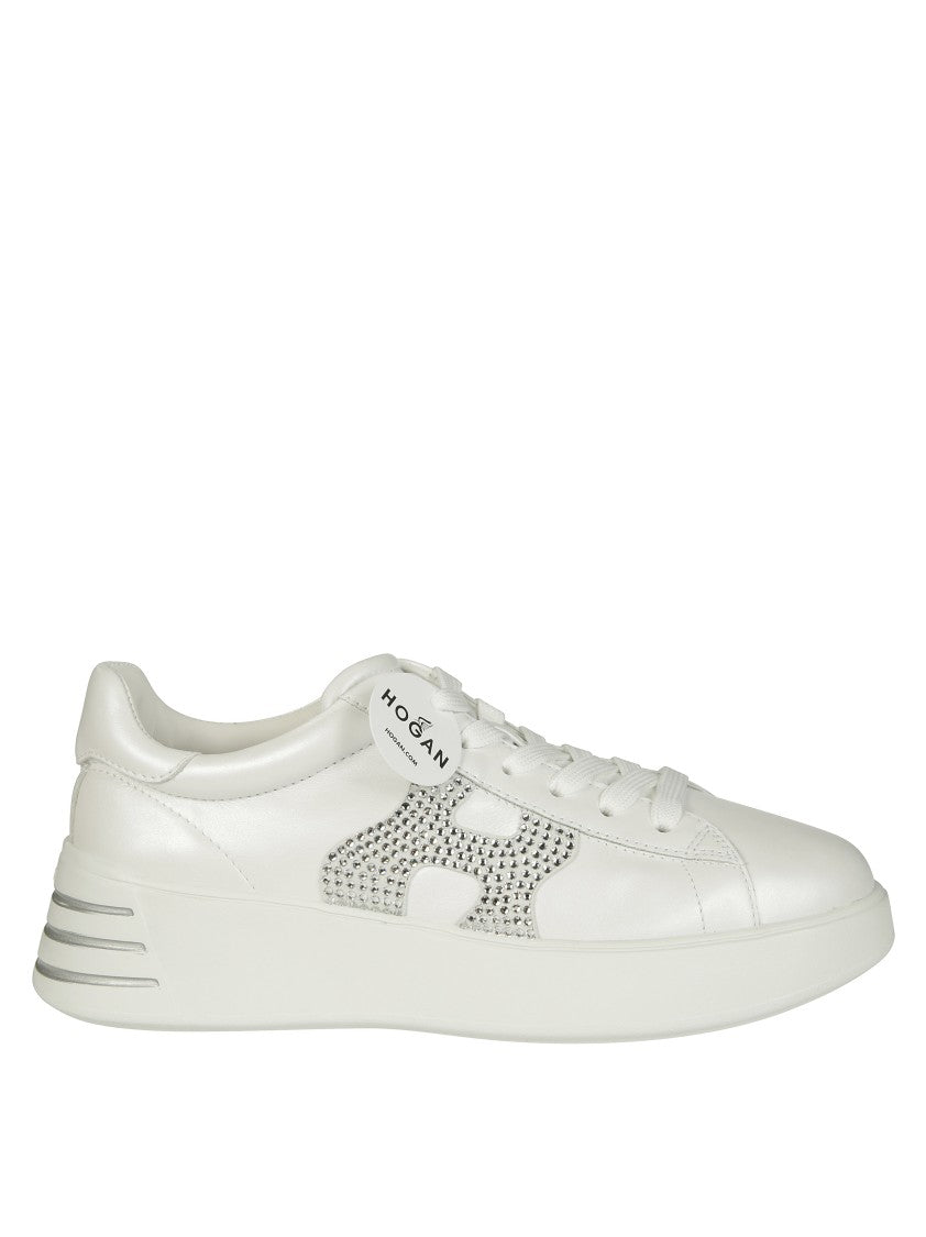 Hogan White Sneakers With Distinctive Logo