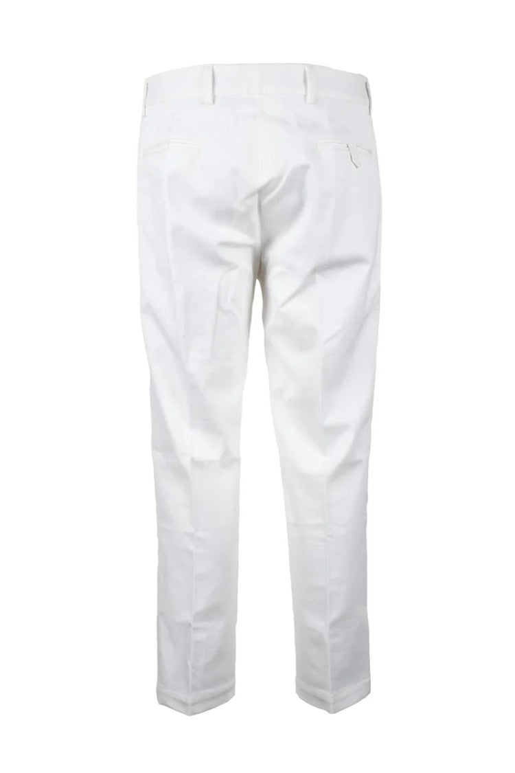Ballantyne Tailored White Trousers With Classic Waistband