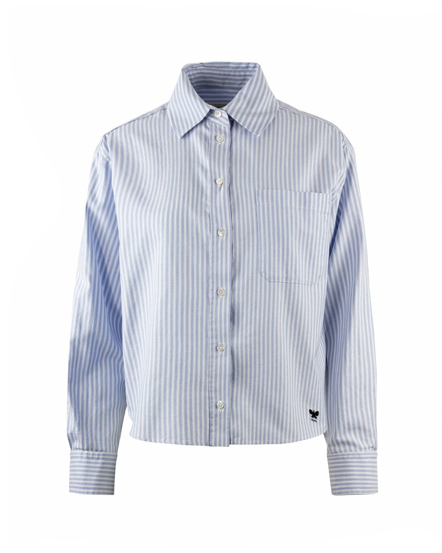 Max Mara Nuoro Light Blue Striped Shirt
