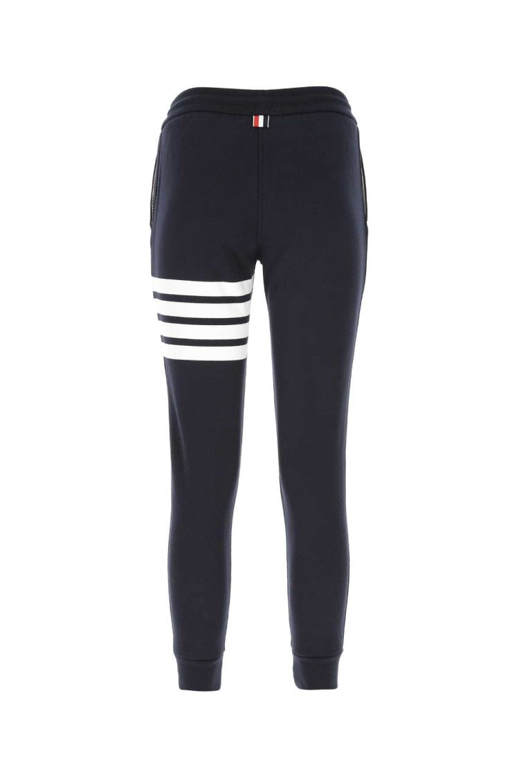 Thom Browne Navy Blue Cotton Joggers