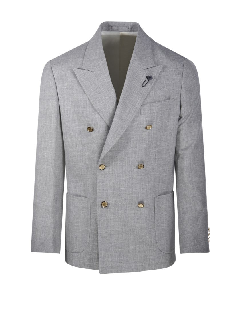 Lardini Double-Breasted Tailored Blazer