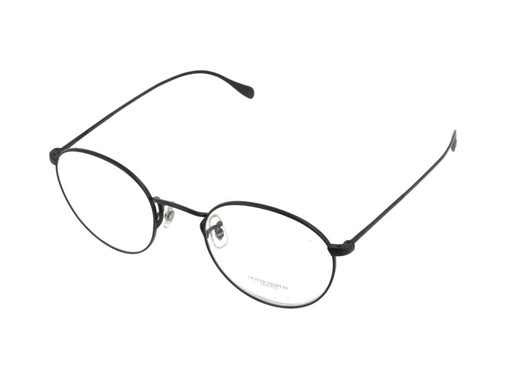 Oliver Peoples Minimalist Design Round Frame Black Metal Eyeglasses