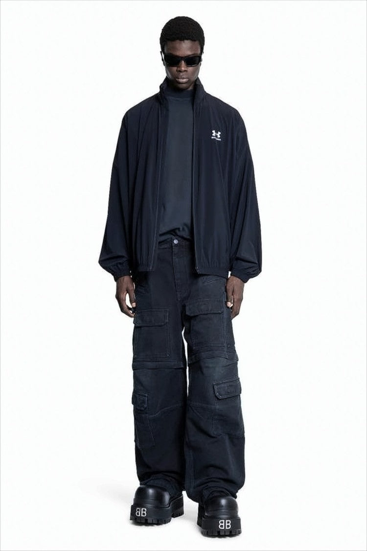 Balenciaga Loose-Fitting Black T-Shirt With High Neckline
