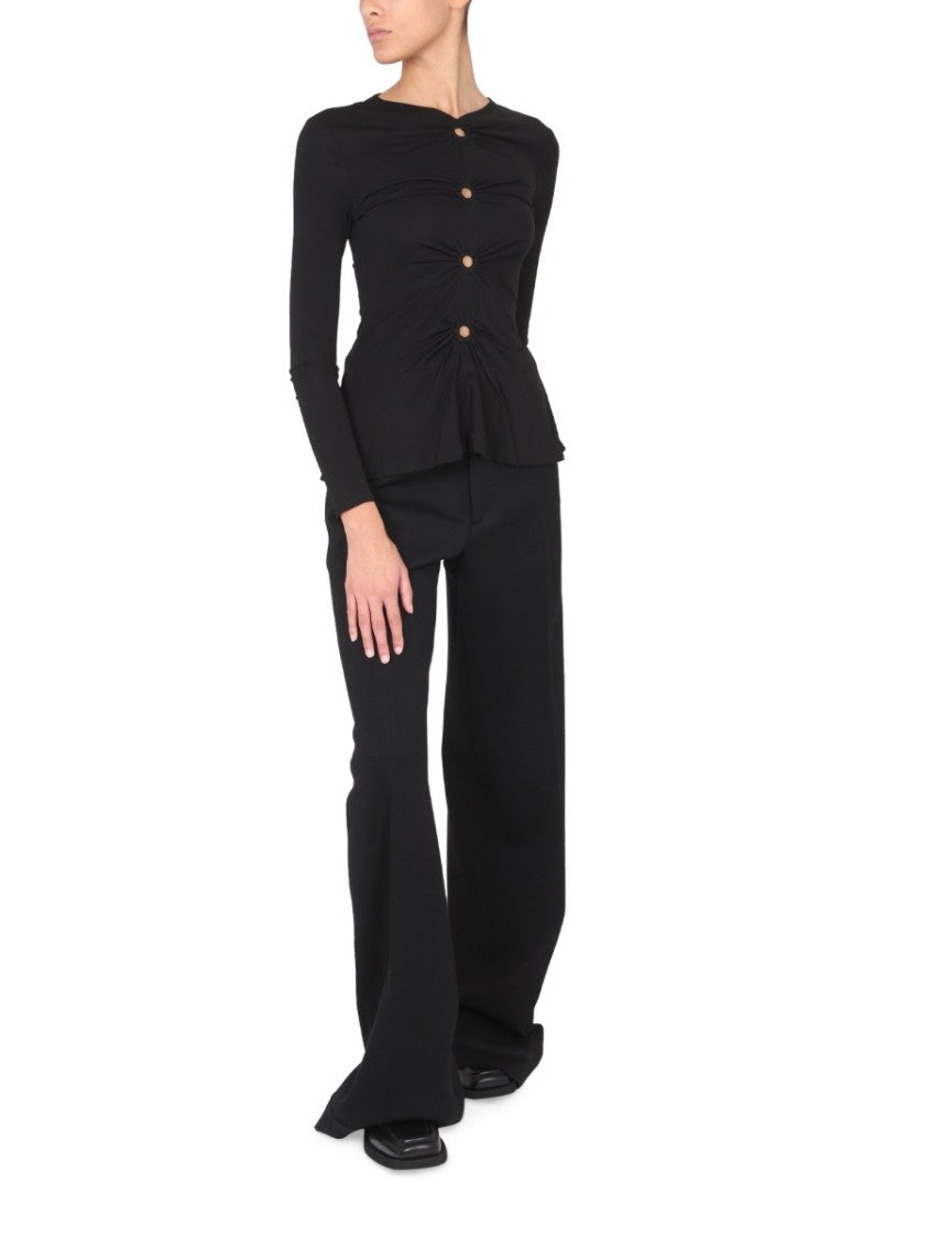 Proenza Schouler X White Label V-Neck Matte Crepe Top