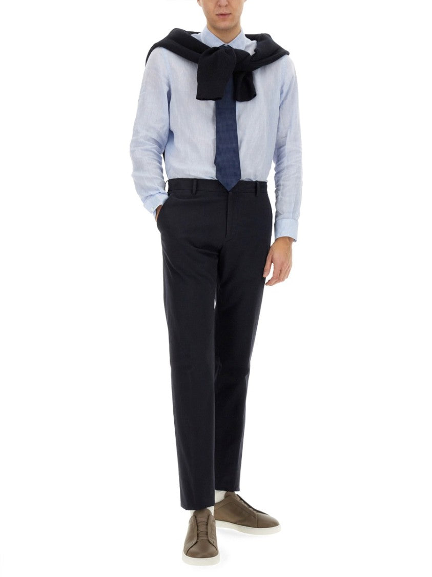 Zegna Tailored Black Straight Leg Pants