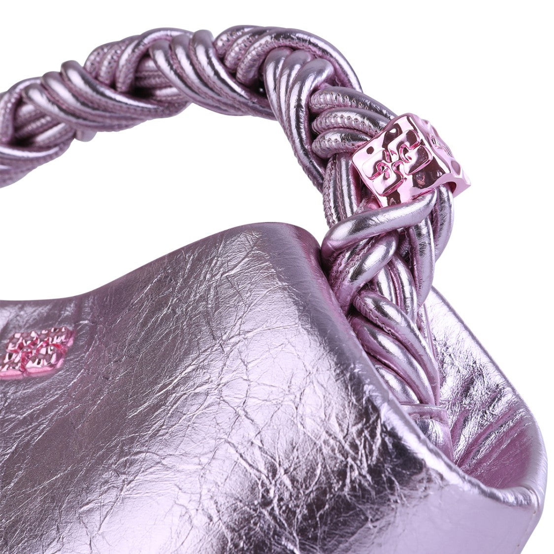 Ganni Metallic Top Handle Bag
