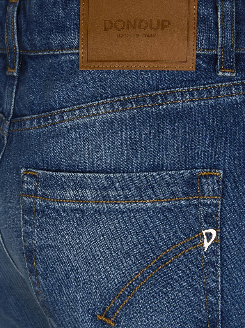 Dondup Mid Rise Cuffed Tapered Jeans