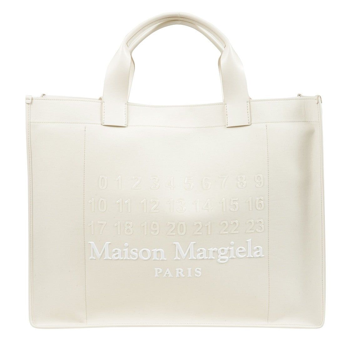 Maison Margiela Fabric Shopping Cabas With Leather Trim